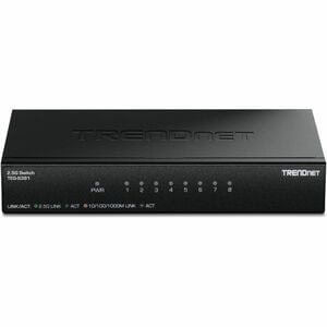 Commutateur Ethernet TRENDnet TEG-S381 8 Ports - 2.5 Gigabit Ethernet - 2.5GBase-T - Conforme aux normes TAA - 2 Couche su