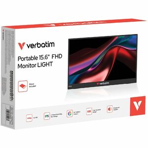 Verbatim Light 16" Class Full HD LCD Monitor - 16:9 - 15.6" Viewable - In-plane Switching (IPS) Technology - 1920 x 1080 -