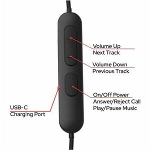 Verbatim TruSound Pro Wireless Earbud, Behind-the-neck Stereo Earset - Black - Binaural - In-ear - Bluetooth - 32 Ohm - 20