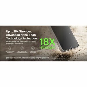 Belkin ScreenForce 9H Glass Screen Protector for Samsung Galaxy S26 - Clear - 1 Piece - For AMOLED Smartphone - Drop Resis
