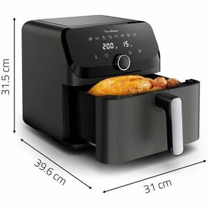 Friggitrice ad aria Moulinex EZ855HF0 - Elettrico - 2020 W - 7,50 L Olio/ - 2 kg Cibo - Nero, Charcoal, Grigio
