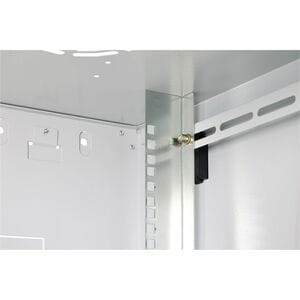 Digitus Dynamic-N 12U Wall Mountable Enclosed Cabinet Rack Cabinet for Networking, Server - Light Grey - Steel, Glass, She