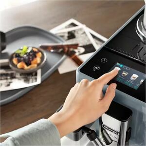 DeLonghi Rivelia Pebble Grey, macchina automatica per caffè in chicchi, colore grigio