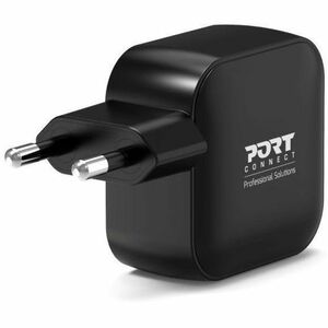 Port Connect 65 W AC Adapter - Universal Adapter - 2 USB Type-C - For PC, Smartphone, Tablet, Notebook, MacBook Air, MacBo