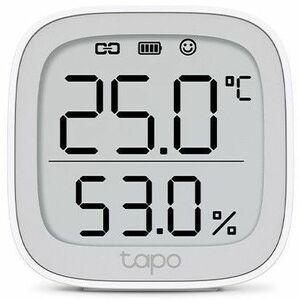 Tapo Smart Temperature & Humidity Monitor - Weather Station - Temperature, Humidity - Wireless LAN - Desktop, Wall Mountab