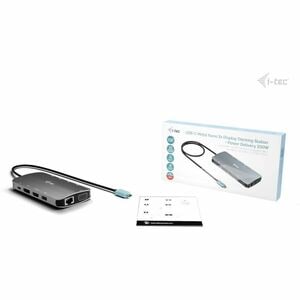 i-tec 10 Port(s) USB Type C Docking Station for Monitor, Notebook, Tablet PC, Workstation - Charging Capability - 3 Displa