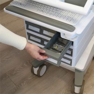 Ergotron Schublade - TAA-konform - Klein - 340,2 g Belastbarkeit - 3 - Herausnehmbar, Tastensperre, Schubladentrennwand