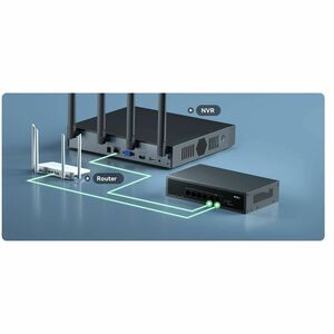 Switch Ethernet Imou SF106P 6 Porte - Ethernet, Fast Ethernet - 2 Layer supportato - 45 W Budget PoE - Coppia incrociata -