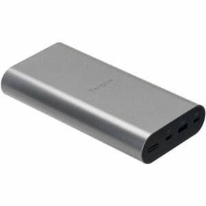 Targus Power Bank - Silver - For Notebook, Tablet, Smartphone - 25000 mAh - USB Type-C Connector - 3 x USB - Airplane Proo