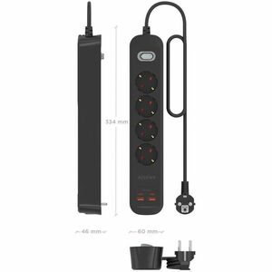 REGLETA MULTIFUNCION 4 TOMAS CARGADOR 2XUSB-C 2XUSB-A 1.4M