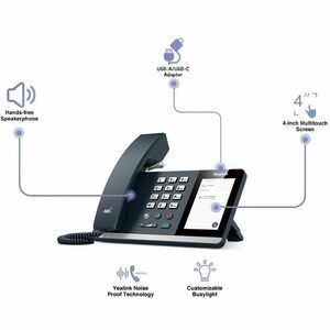 Yealink MP45 IP Phone - Corded - Corded - Desktop, Wall Mountable - VoIP - 10.2 cm (4")