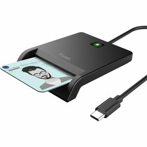 Trust Primo Contact Desktop Smart Card Reader - Black - Desktop - CableUSB 2.0 Type A