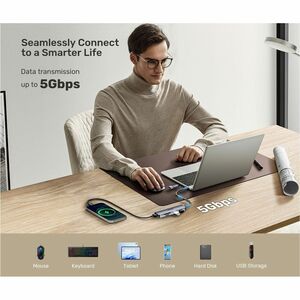 5-in-1 USB Hub with 3 Ports USB-A 5Gbps SD and Micro SD Card Reader UNITEK hook color box