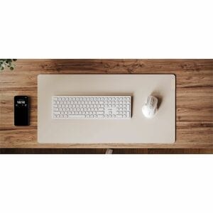Alogic Desk Pad - 740 mm Length - Vegan Leather, Felt - White