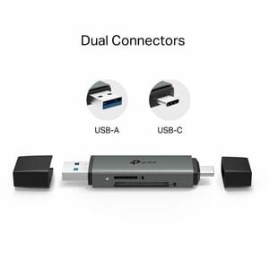 TP-Link UA430D Flash Drive/Flash Card Reader - USB 3.0 Type C - 1.95 TB Flash Drive - microSD, SD, SDHC, SDXC, microSDHC -