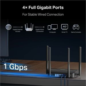 Mercusys MR25BE Wi-Fi 7 IEEE 802.11 a/b/g/n/ac/ax/be Ethernet Wireless Router - Dual Band - 2.40 GHz ISM Band - 5 GHz UNII