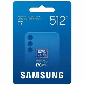 ""Carte microSDXC Samsung MB-MB512T - 512 Go - Classe 10/UHS-I (U3) - V30 - 170 Mo/s en Lecture""