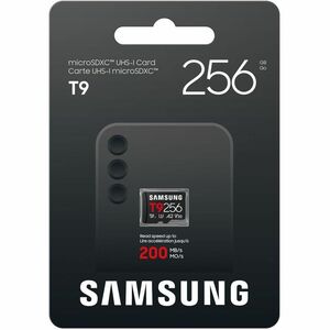 ""Carte microSDXC Samsung MB-MH256T - 256 Go - Classe 10/UHS-I (U3) - V30 - 200 Mo/s en Lecture - 130 Mo/sSpaceen Écriture""