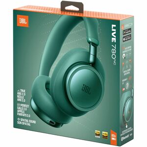 JBL Live 780NC Wired/Wireless Over-the-head, Over-the-ear Stereo Headset - Green - Binaural - Circumaural - Bluetooth - 32