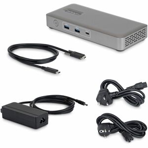 StarTech.com 9 Anschluss(e) USB4 Docking Station für Notebook, Workstation, MacBook, Monitor - Ladefunktion - Grau - 2 Unt