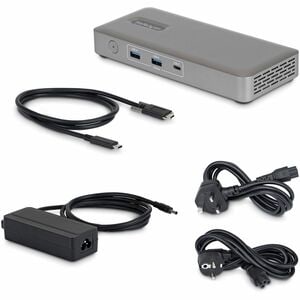 StarTech.com 9 Port(s) USB4 Docking Station for Notebook, Workstation, MacBook - Charging Capability - Space Gray - 2 Disp