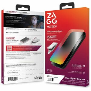 ZAGG Glass Elite Privacy Tempered Glass, Aluminosilicate Glass Privacy Screen Filter for Apple iPhone 17 - For OLED iPhone