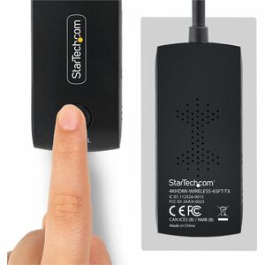 StarTech Wireless HDMI Extender 4K 60Hz, 65ft Range, USB Powered, Plug-and-Play Transmitter and Receiver Kit - Extend 4K 6