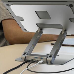 j5create JTS327 USB Type C Docking Station for Tablet PC, Notebook - Charging Capability - Space Gray - Portable - 1 Displ