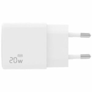 GAN CHARGER 20W USB-C PD3.0 USB-A QC3.0 WHITE
