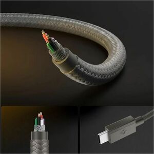 Spigen 1.50 m USB-C Data Transfer Cable - Cable for USB Device, Smartphone, Tablet, Notebook - First End: 1 x USB Type C -