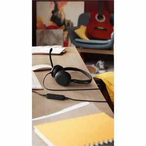 Jabra Evolve 10 有线 头戴式, 入耳式 立体声 耳机 - 黑 - 双声道 - 上耳式 - 20 Hz 到 20 kHz - 190 cm 线缆 - 降噪, 驻极体电容器, 单向 麦克风 - A 型 USB