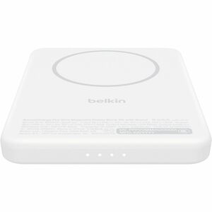 Belkin BoostCharge Power Bank - White - For Qi2-enabled Device, iPhone - 5000 mAh - 20 W - USB Type-C Connector - 1 x USB 