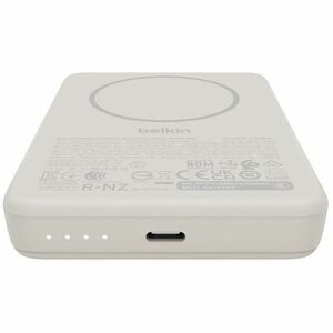 Belkin BoostCharge Power Bank - Sand - For Qi2-enabled Device, iPhone - 10000 mAh - 30 W - USB Type-C Connector - 2 x USB 