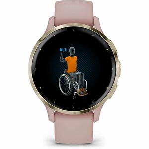 Garmin Venu 3S Smart Watch - Dust Rose Case Color - Phone, Speaker, Text Messaging - Sleep Quality, Stress - GPS - 240 Hou