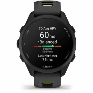 Garmin Forerunner 170 Smart Watch - 42.60 mm Case Height - 42.60 mm Case Width - Black Body Color - Black, Amp Yellow Band