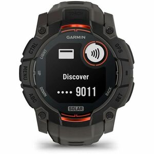 Garmin Instinct 3 Smart Watch - Black Body Color - Charcoal Band Color - Aluminium Body Material - Fiber Reinforced Polyme