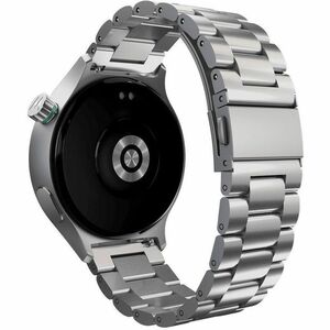 Motorola Mobility moto watch Smart Watch - Round Case Shape - Matte Silver Body Color - PANTONE Herbal Garden Band Color -