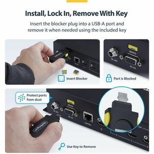 StarTech.com Port Blocker Key - Desktop for Office, Classroom - Plastic