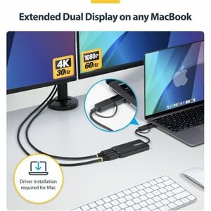 StarTech.com A/V Adapter - 1 - 1 x USB 3.2 (Gen 1) Type A - Male, 1 x USB 3.2 (Gen 1) Type C - Male - 2 x HDMI 1.4 Digital