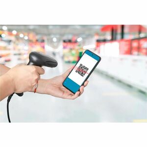 Contact CCD Handheld Barcode Scanner, USB, 60mm Scan Width, Cable 152cm, Max Ambient Light 5,000 lux (sunlight), Black, Th