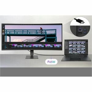 LG Ultrawide 34U640B-B 34" Class UW-QHD Curved Screen LCD Monitor - 21:9 - Negro - 86.4 cm (34") Viewable - Vertical Align