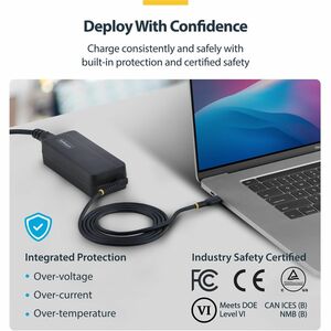 StarTech 140W USB-C Laptop Charger with 4ft (1.2m) Tethered USB-C Cable, GaN Power Adapter Brick for MacBook M3/M4/M5 Pro/