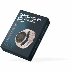 Carneo Heiloo HR+ 2nd Gen Smart Watch - 10 mm Case Thickness - 44 mm Case Width - Silver, Gold Body Color - Pink Band Colo