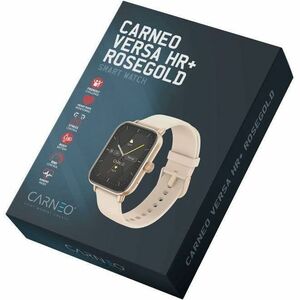 Carneo Versa HR+ Smart Watch - Rose Gold Body Color - Tempered Glass Body Material - Pedometer - Phone, Text Messaging, Mu