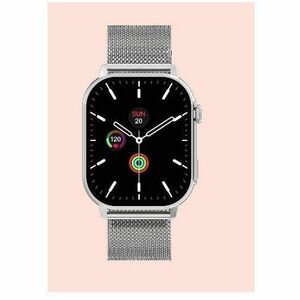 Carneo Zephyr Ultra HR+ Smart Watch - 10 mm Case Thickness - Silver Body Color - Silver, Grey Band Color - Metal, Tempered