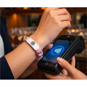 Carneo Smart Band - Pink Band Color - Leather Band Material - Near Field Communication - Water Proof