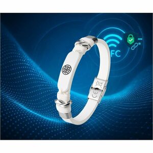 Carneo Smart Band - White Band Color - Leather Band Material - Near Field Communication - Water Proof