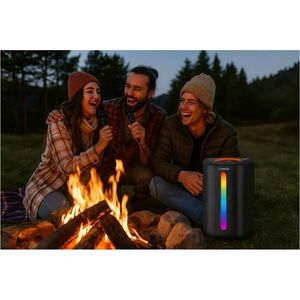 Carneo Vibe Dragon+ Portable Bluetooth Speaker System - Black - 80 Hz to 20 kHz - Battery Rechargeable - USB - 1