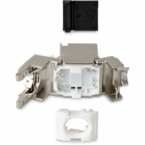 StarTech.com Jack Keystone Cat8, Lot de 6 Prises Ethernet RJ45 Keystone, Prise Murale STP Cat8, 180 Degrés Sans Outil - Bl