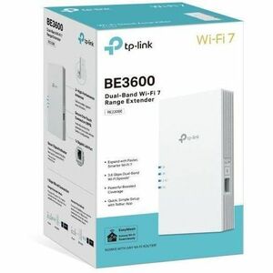 TP-Link RE220BE Dual Band Wi-Fi 7 IEEE 802.11 a/b/g/n/ac/ax/be 3.60 Gbit/s Wireless Range Extender - Yes - 2.40 GHz, 5 GHz